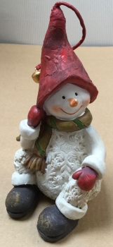 Schneemann mit Glockenmütze